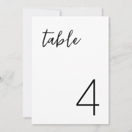 Numéro de table simple minimaliste moderne