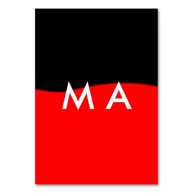 Numéro De Table Simple monogramme ajouter votre nom lettre man min (Par défaut)