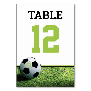 Numéro De Table Soccer Bar Mitzvah