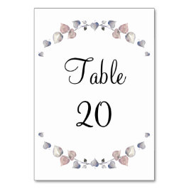 Numéro De Table Soft Scottish Heather - Réception Coeurs Mariages