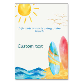 Numéro De Table Soleil brillant sur la plage