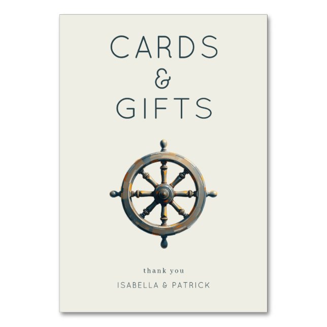 Numéro De Table Sophisticated Neutral Nautical Wheel (Par défaut)