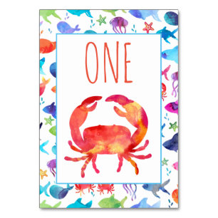 Numéro De Table Sous la mer Rainbow Fish Birthday Baby shower