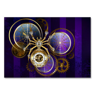 Numéro De Table Spider Steampunk sur Arrière - plan pourpre