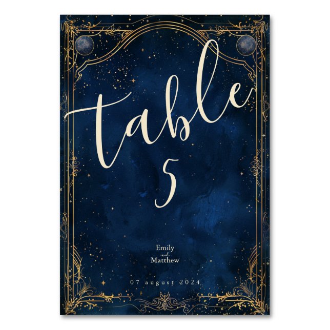Numéro De Table Starry Night Romance Mariage (Par défaut)