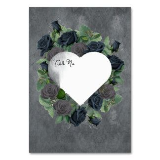 Numéro De Table Style gothique floral foncé