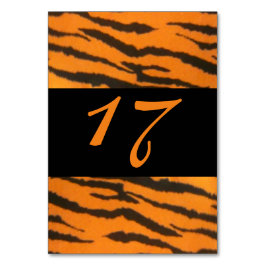 Numéro De Table Style Tiger