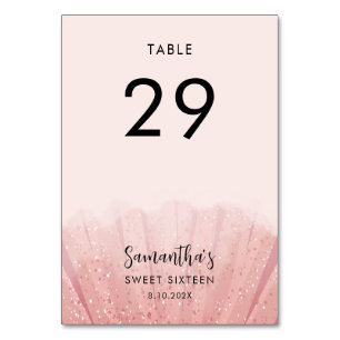 Numéro De Table Sweet 16 Anniversaire Soirée Élégante 29