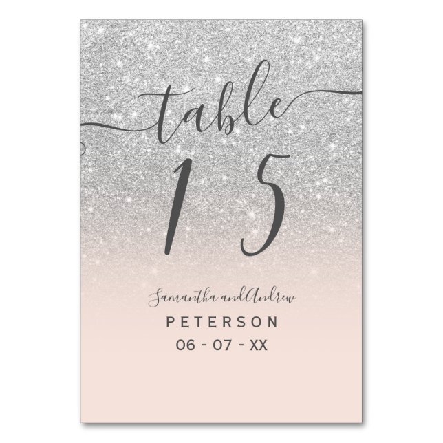 Numéro De Table Table de mariage de script rose vif de parties sci (Par défaut)