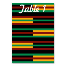 Table de réception de mariage rayures Kente