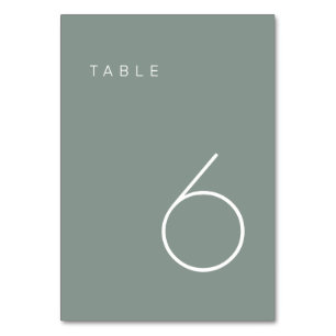 Numéro De Table Table minimaliste moderne vert olive Tableau Numér