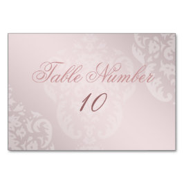 Numéro De Table Table rouge rose Damas