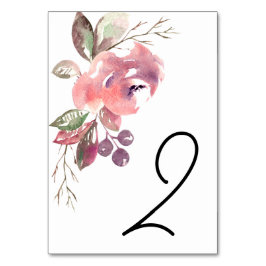 Numéro De Table Table verticale Mauve Mauve Romantique Numéro