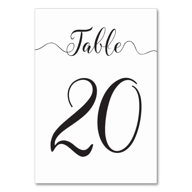 Numéro De Table Tableau 20 Numéros du tableau des Mariages (Par défaut)
