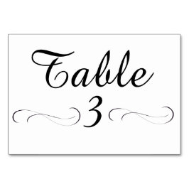 Numéro De Table Tableau 3