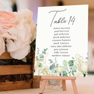 Numéro De Table Tableau de numérotation de table Magnolia Eucalypt
