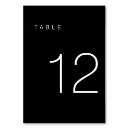 Numéro De Table Tableau minimaliste moderne noir et blanc Numéro 1