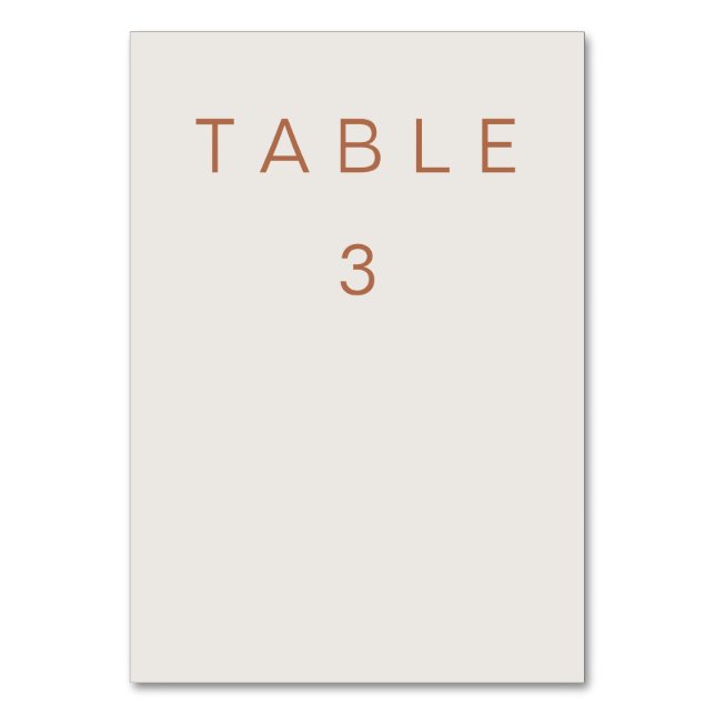 Numéro De Table Tableau numéro trois (Par défaut)