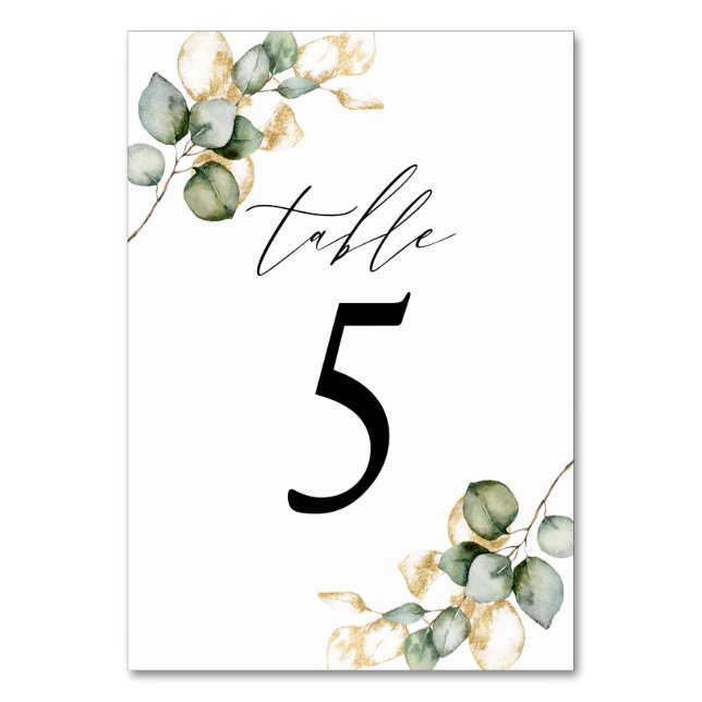 Numéro De Table Tableau vert n° 6 (Par défaut)