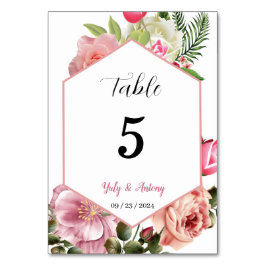 Numéro De Table Tarjeta para mesa identificador wedding card