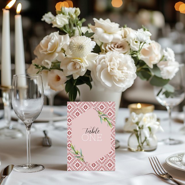 Numéro De Table Tatreez Palestinien Rouge (Créateur téléchargé)