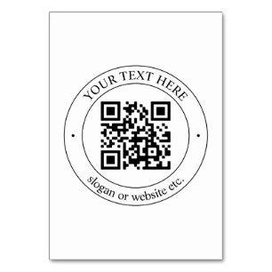 Numéro De Table Téléchargez votre propre code QR et votre texte pe