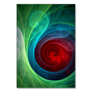 Numéro De Table Tempête rouge Floral Art moderne Abstrait Motif co