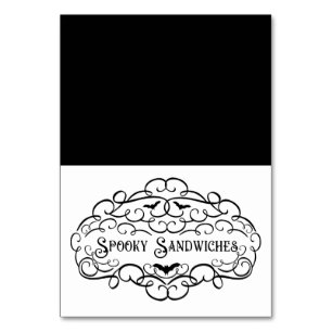 Numéro De Table Tente de nourriture vintage Halloween pour Sandwic