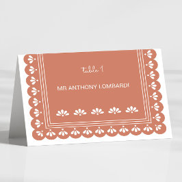 Numéro De Table Terra Cotta Automne Mariage do-it-yourself Panier