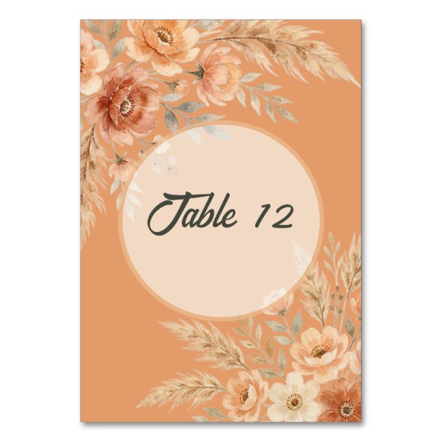 Numéro de table Terracotta Bloom (Par défaut)
