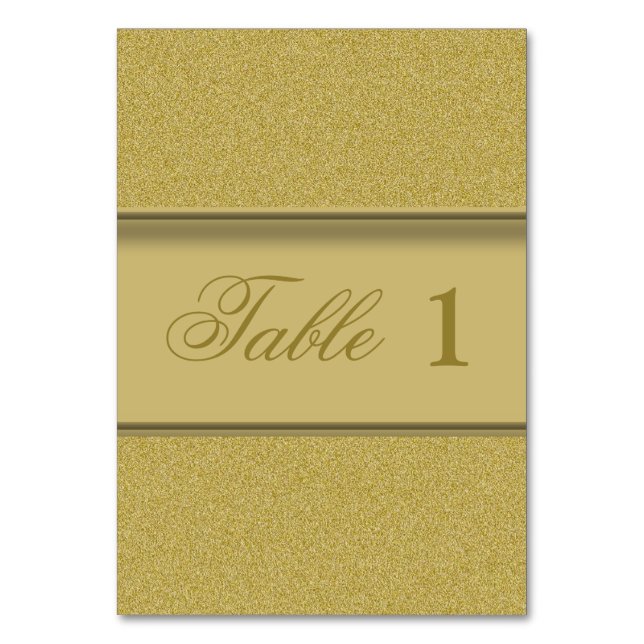 Numéro De Table Texture dorée de luxe Elegant Parties scintillant  (Par défaut)
