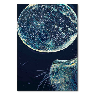 Numéro De Table The moon and the cat |Cat Lover