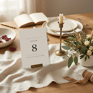Numéro De Table Thème de livre minimaliste pour titre de chapitre