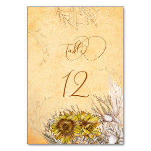 Numéro De Table Toscane Automne Texture Tracery