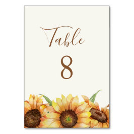 Numéro De Table Tournesol | MARIAGE