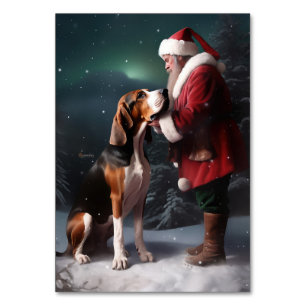 Numéro De Table Trek Walker Coonhound Noël du Père Noël