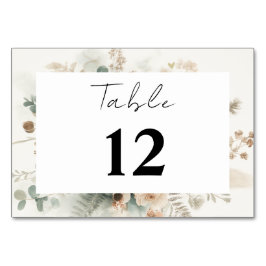 Numéro De Table Trendy Terracotta Flowers Elegant Wedding