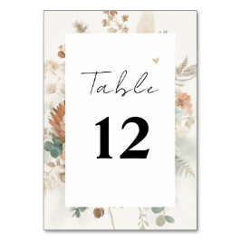 Numéro De Table Trendy Terracotta Flowers Modern Wedding