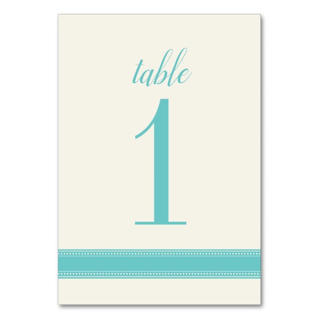 Numéro de table Turquoise, Caroline Mariage (Par défaut)