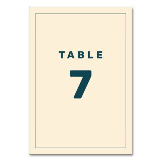 Numéro De Table Turquoise et beige Wes Anderson Numéro de tableau