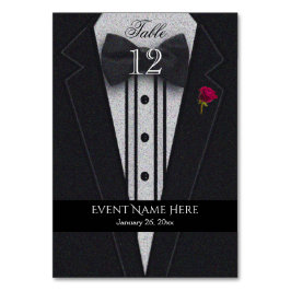 Numéro De Table Tuxedo noir