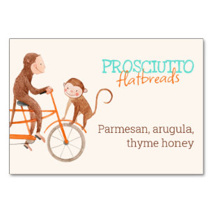 Numéro De Table Twins Baby shower mignon singe double problème