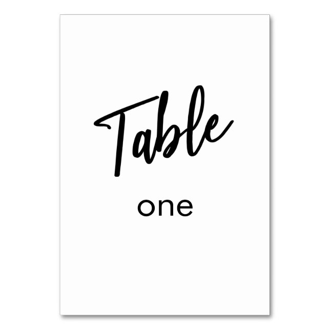Numéro De Table Typographie minimaliste de l'écriture Décontractée (Par défaut)