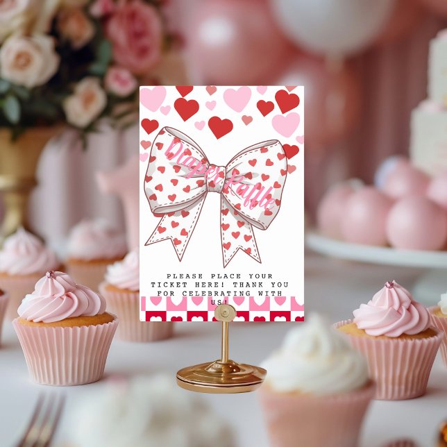 Numéro De Table Un petit raffe de couche amoureuse (A Little Sweetheart Diaper Raffle Table Number)