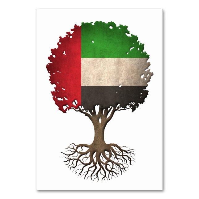 Numéro De Table United Arab Emirates Drapeau Tree of Life Personna (Par défaut)