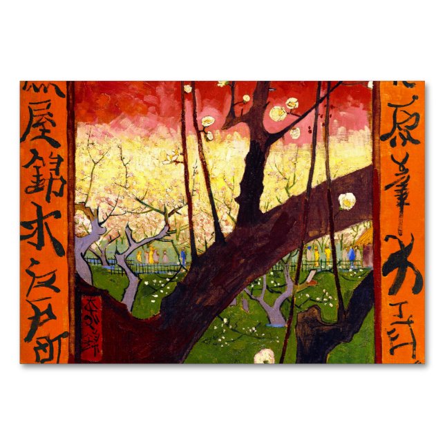 Numéro De Table Van Gogh Flower Plum Tree Après Hiroshige (Devant)