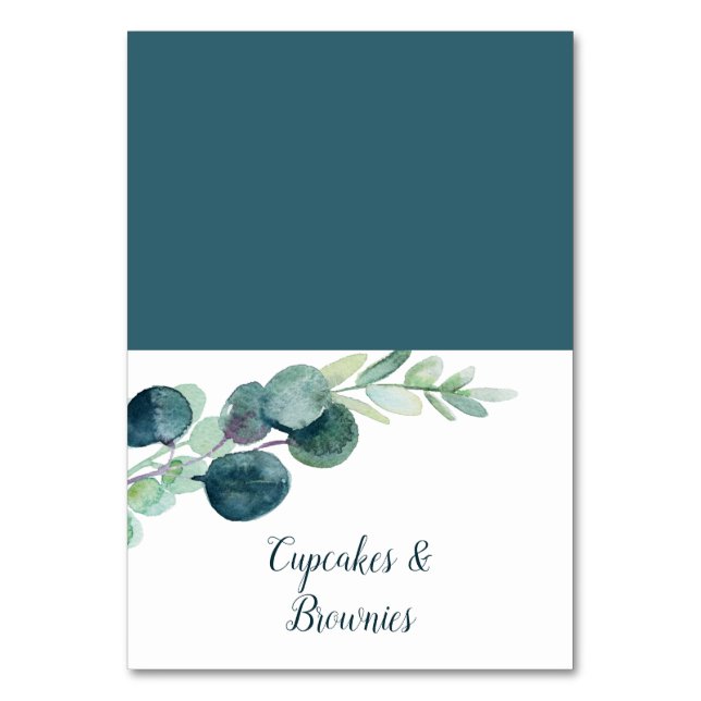 Numéro De Table Végétation luxuriante et Eucalyptus Buffet Étiquet (Par défaut)