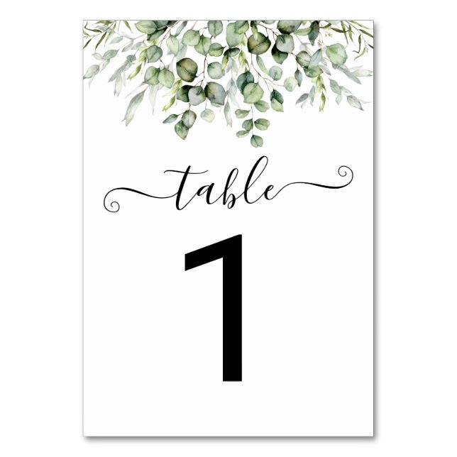 Numéro de table verdure (Par défaut)