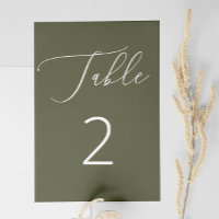 Vert olive foncé Mariage Formel Botanique Forestie