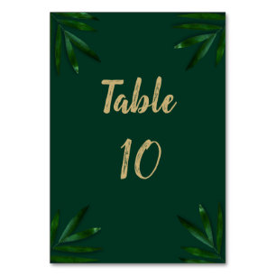 Numéro De Table Vert verdoyant